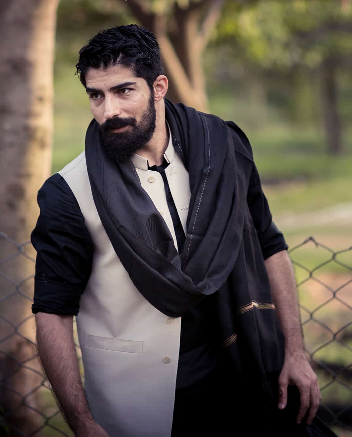 Groom Blanket Scarf Styles Black Shawl - Main Image