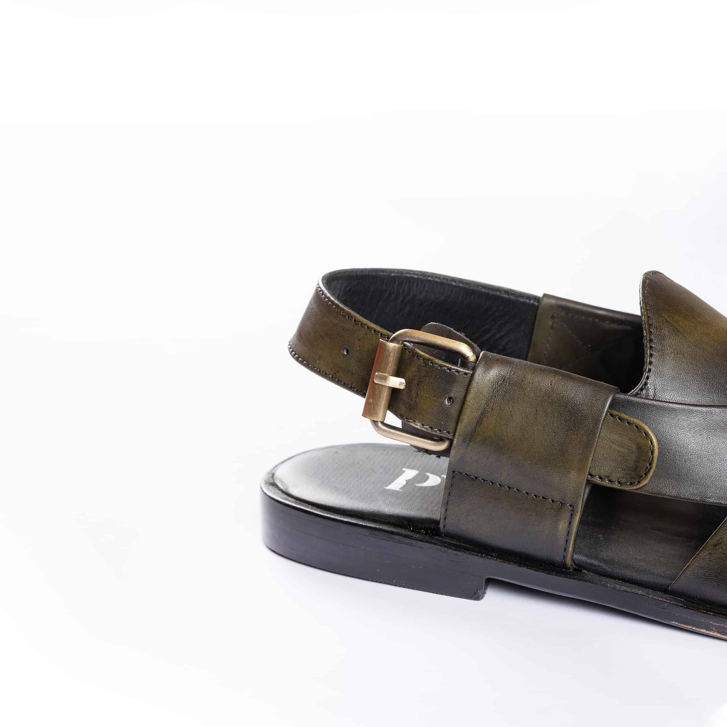 The Quetta Chappals – Patina Green