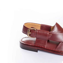 Load image into Gallery viewer, PW Premium Peshawari Chappals 2.0 (Leather Sole) – Burgundy
