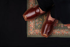 PW Premium Kaptaan Chappals – Burgundy