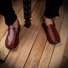 Load image into Gallery viewer, PW Signature Chappals 2.0 Burgundy
