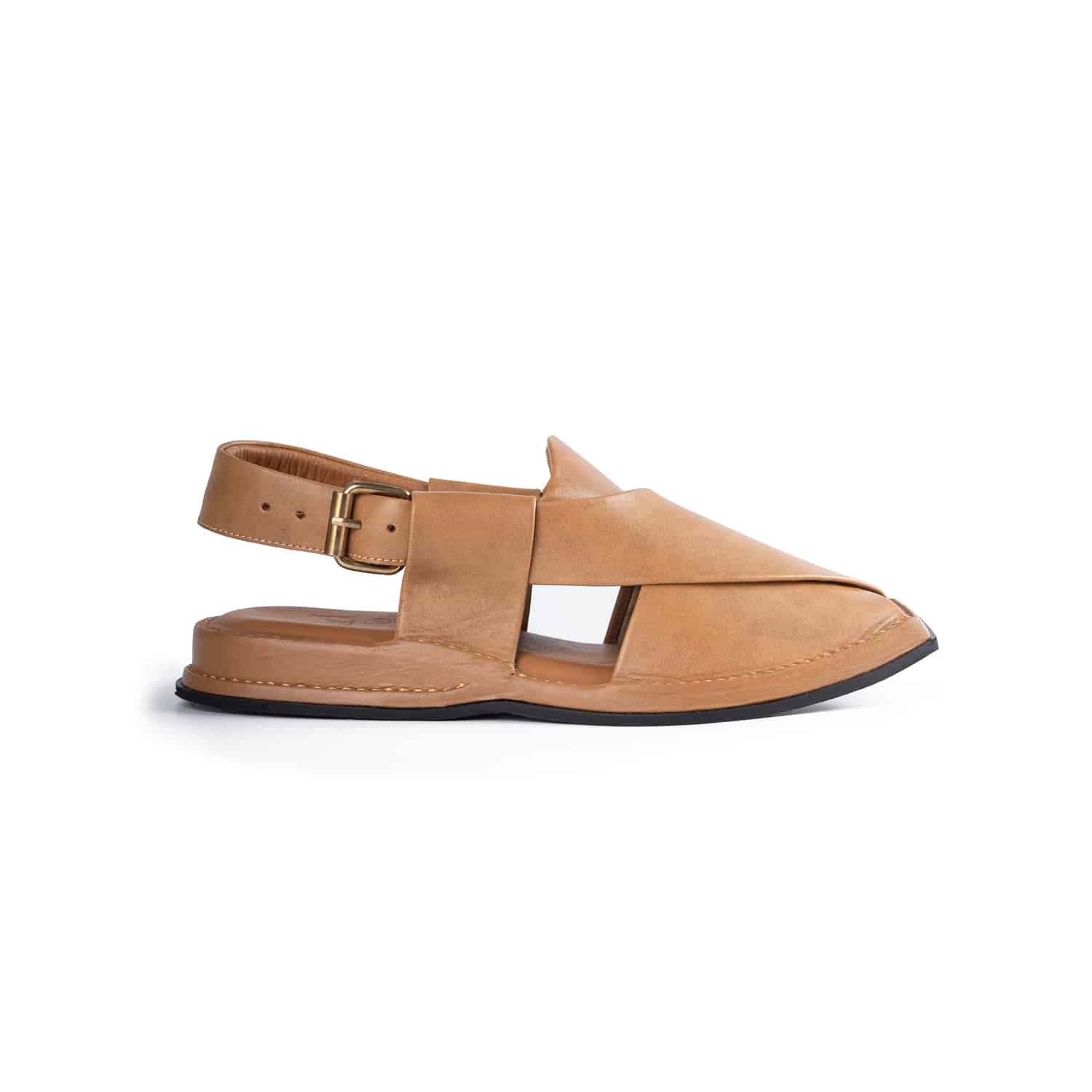 PW Premium Peshawari Chappals (Comfort) - Tan