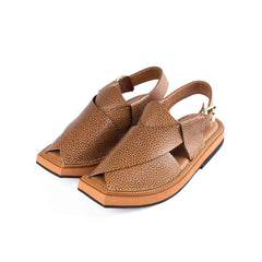 PW Premium Kaptaan Chappals - Chestnut