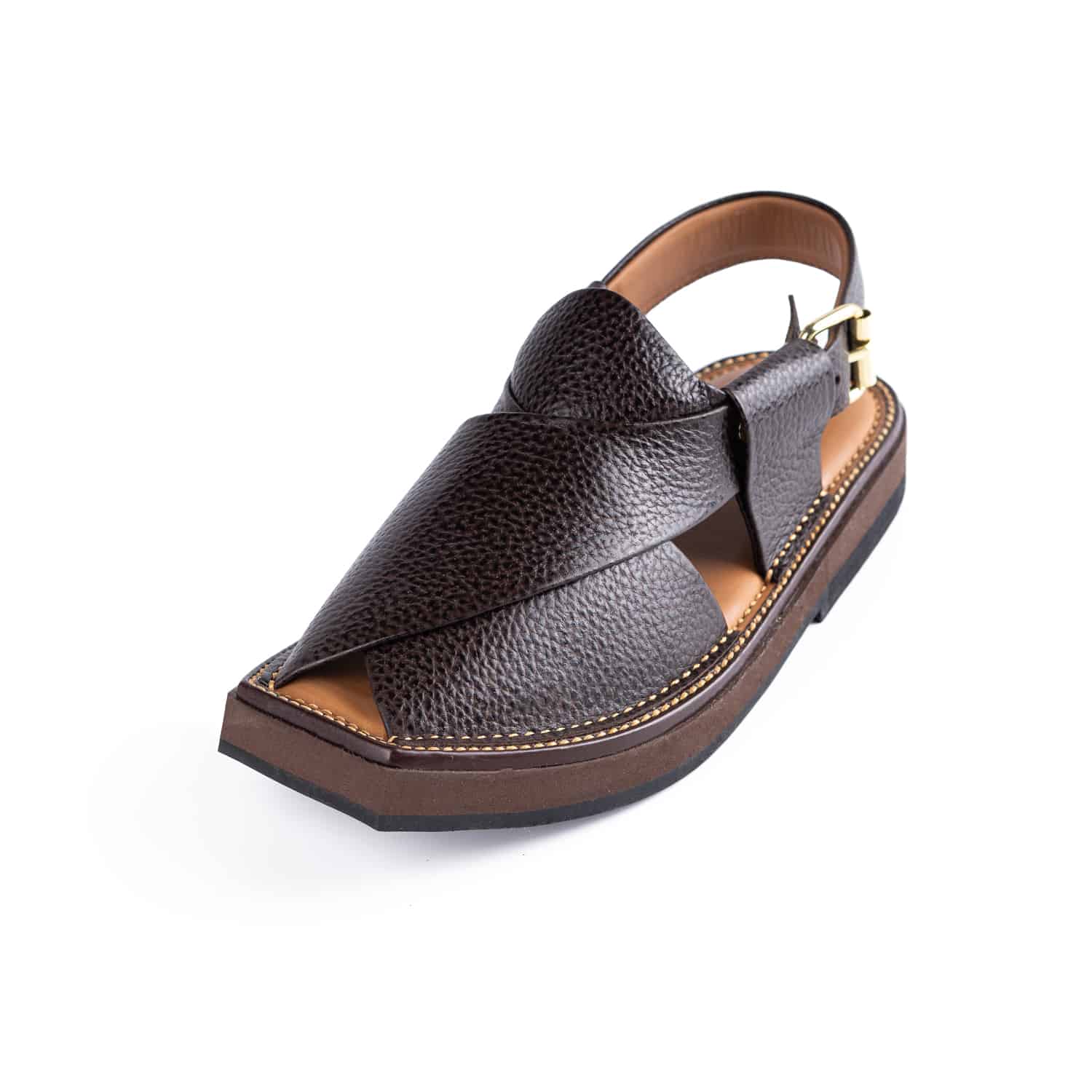 PW Premium Kaptaan Chappals - Brunette