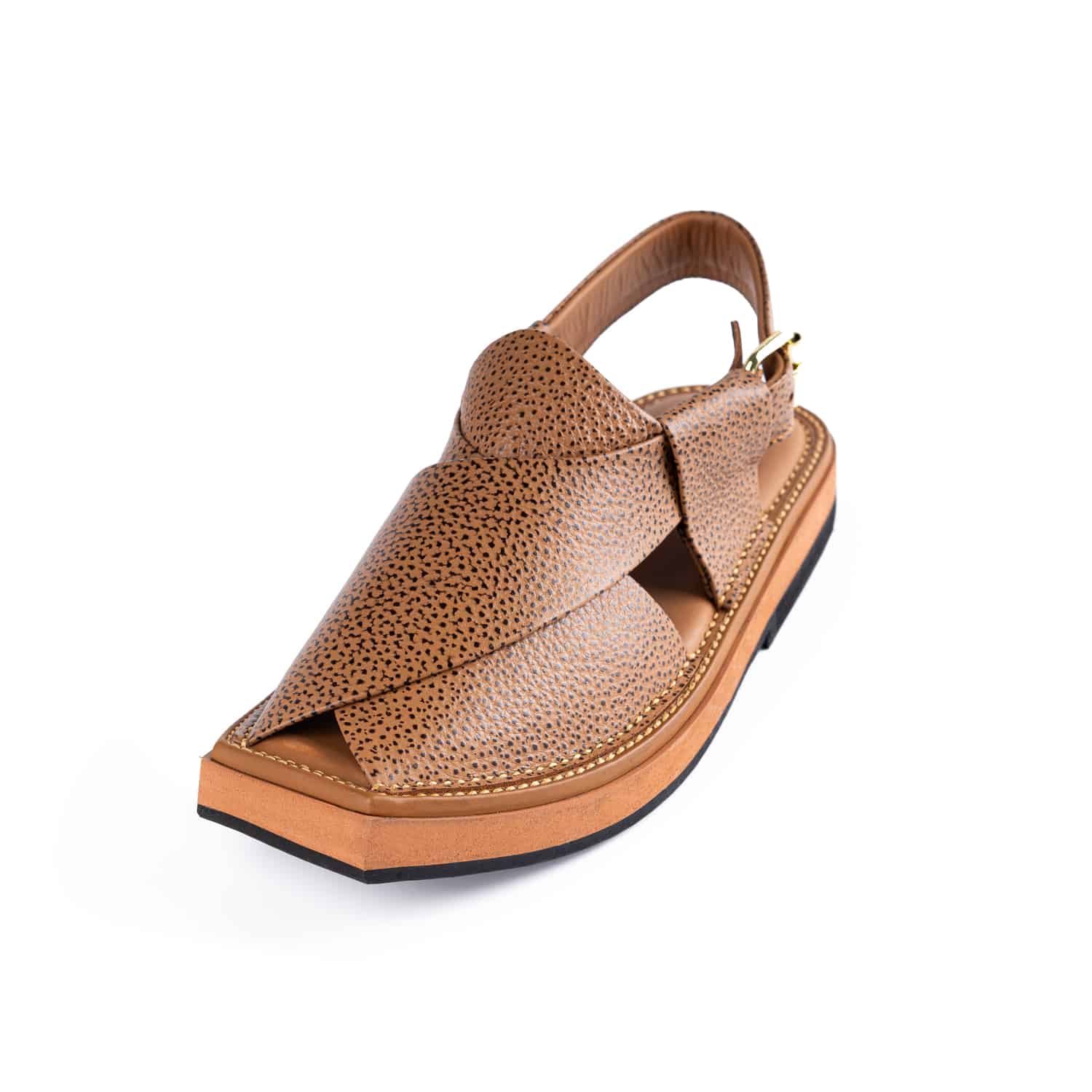 PW Premium Kaptaan Chappals - Chestnut