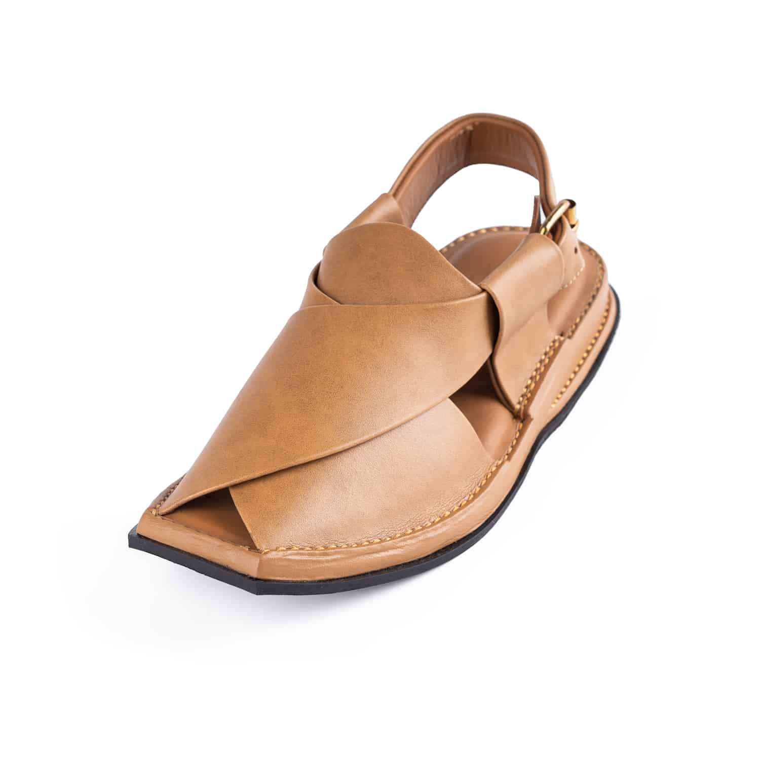 PW Premium Peshawari Chappals (Comfort) - Tan