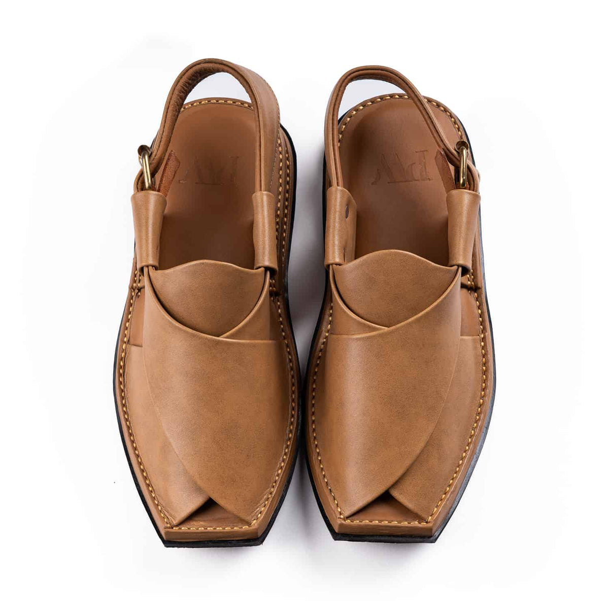 PW Premium Peshawari Chappals (Comfort) - Tan