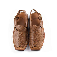 PW Premium Kaptaan Chappals - Chestnut