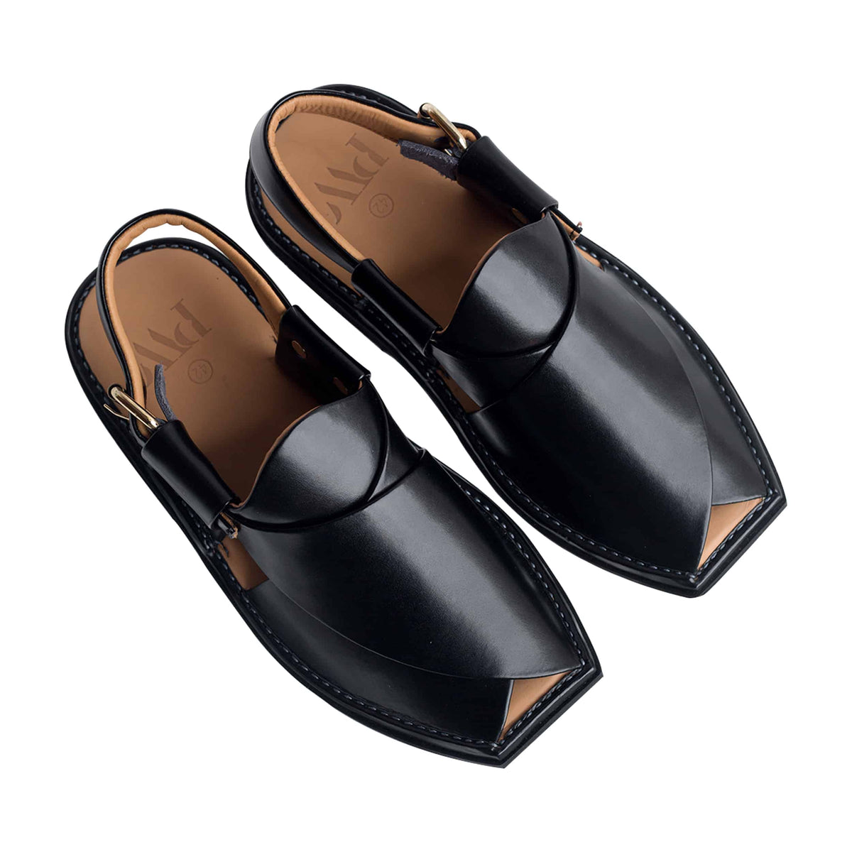 PW Premium Peshawari Chappals – Black