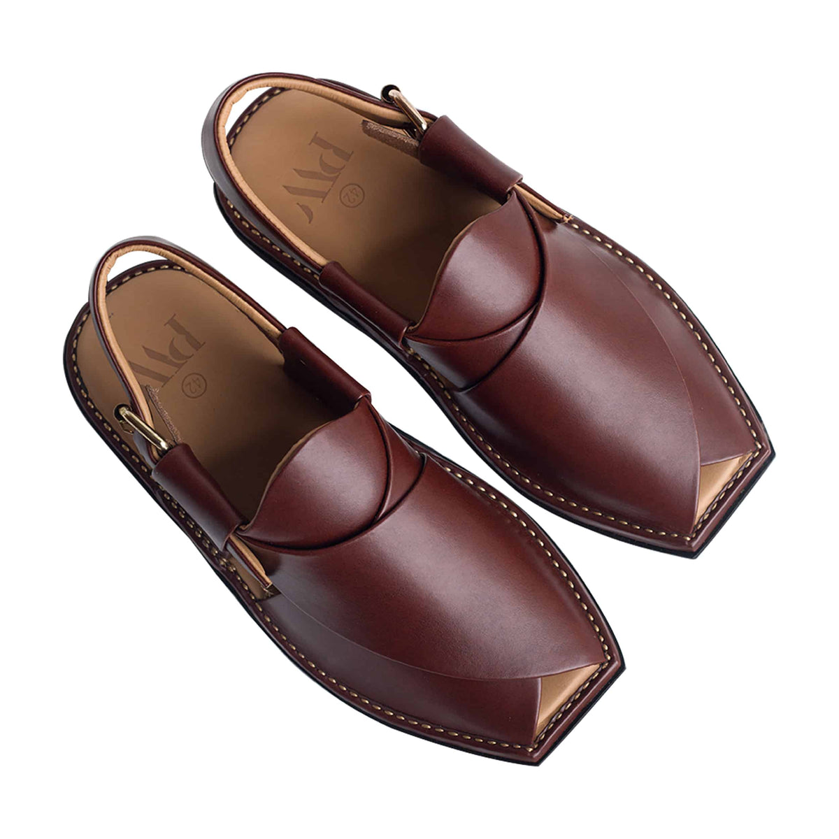 PW Premium Peshawari Chappals – Burgundy