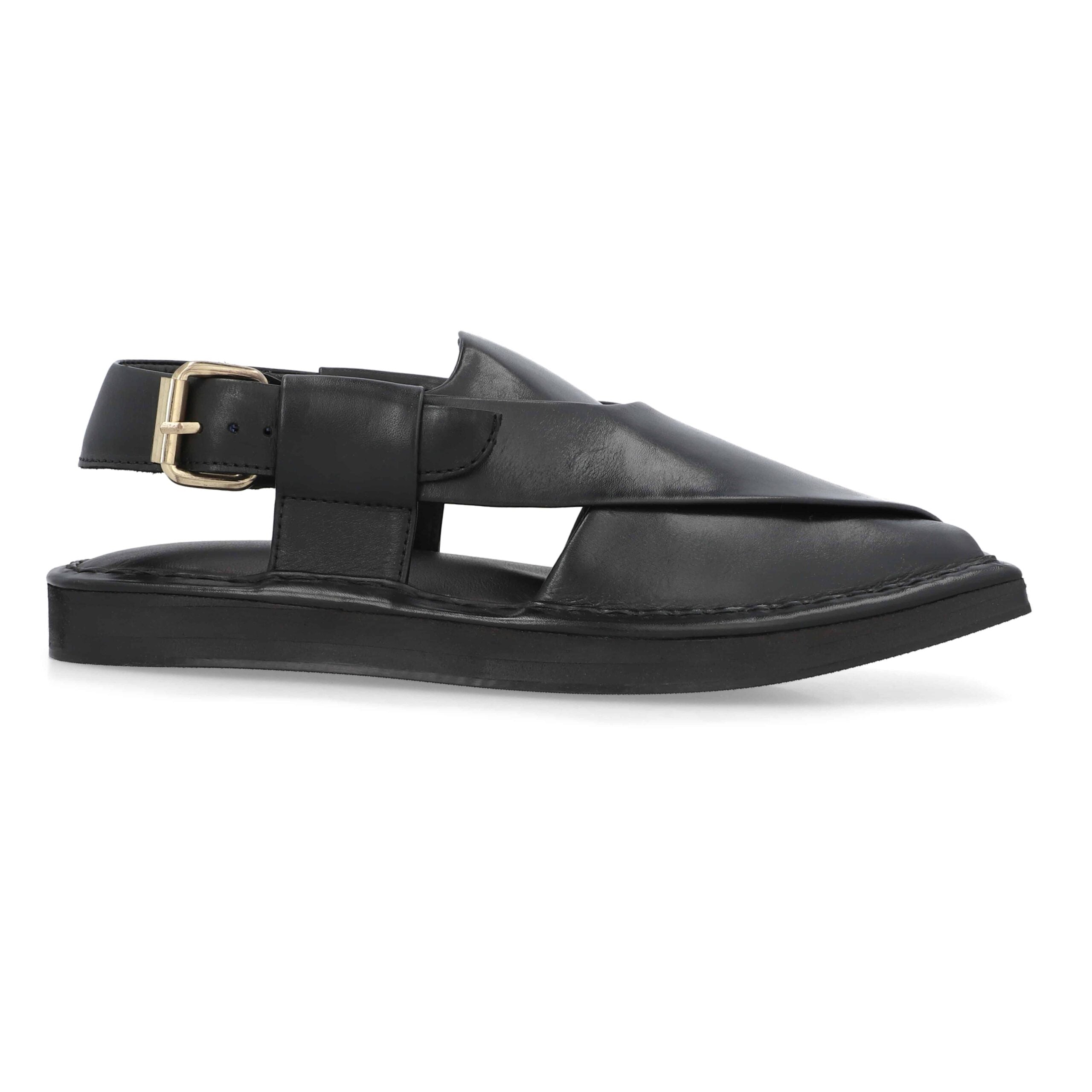 PW Premium Kaptaan Chappals 2.0 – Jet Black