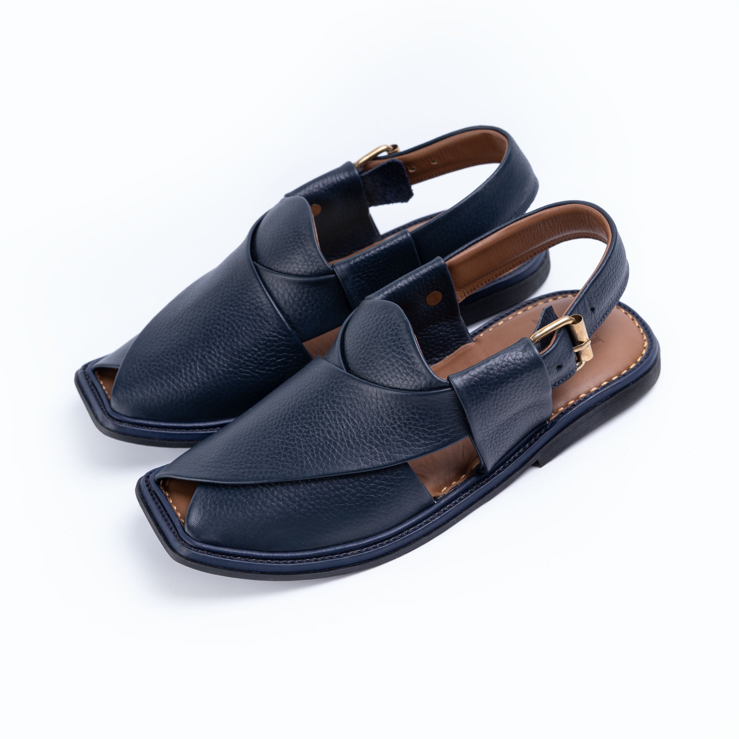 PW Classic Peshawari Chappals – Blue