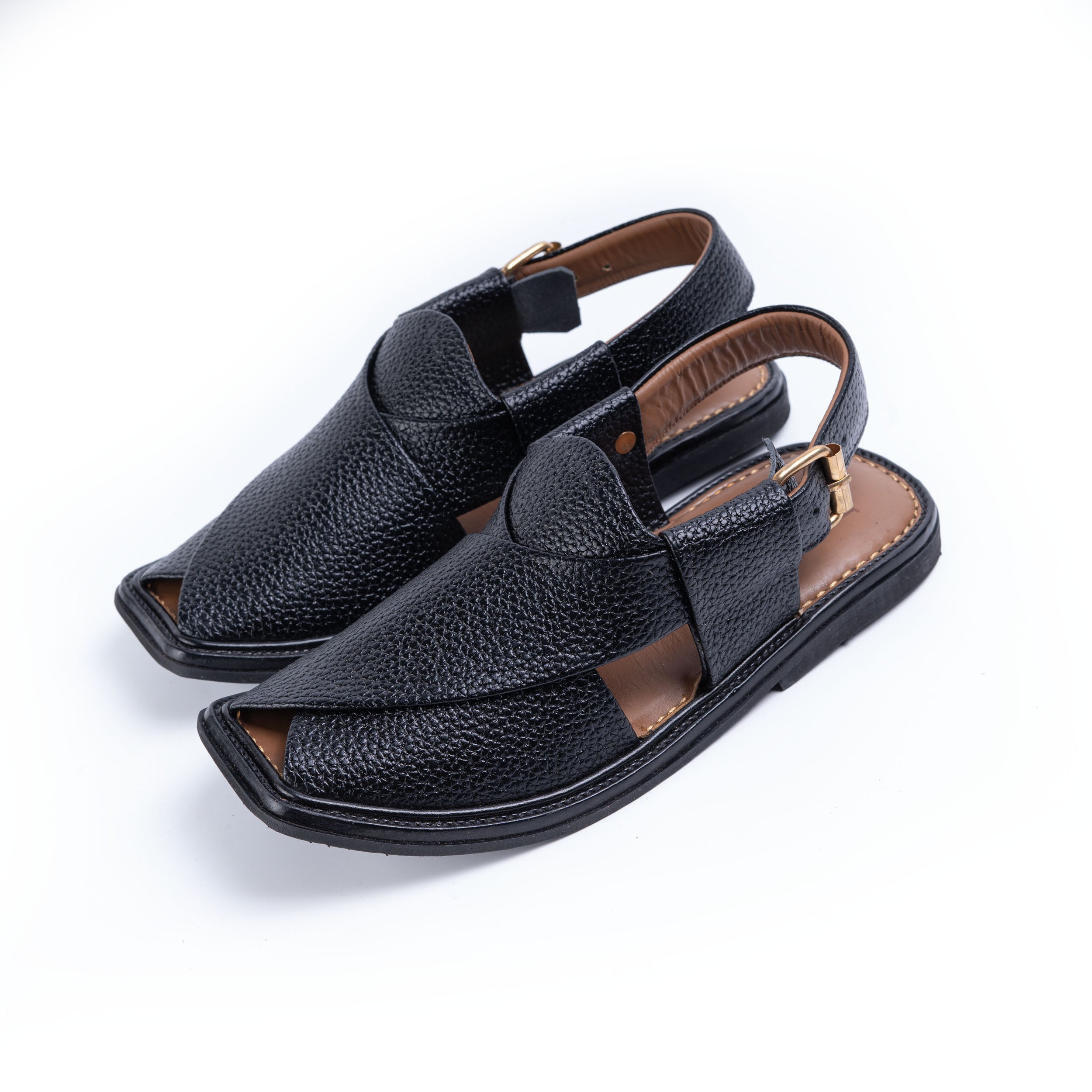 PW Classic Peshawari Chappals – Black