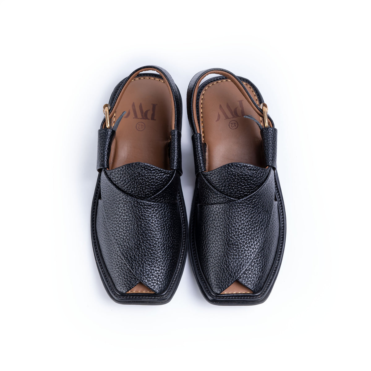 PW Classic Peshawari Chappals – Black