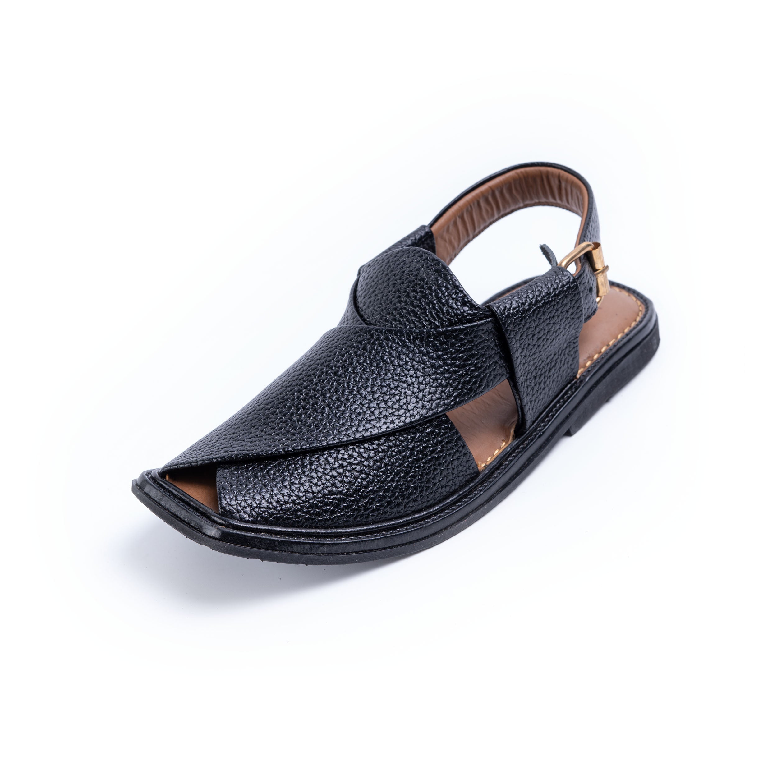 PW Classic Peshawari Chappals – Black